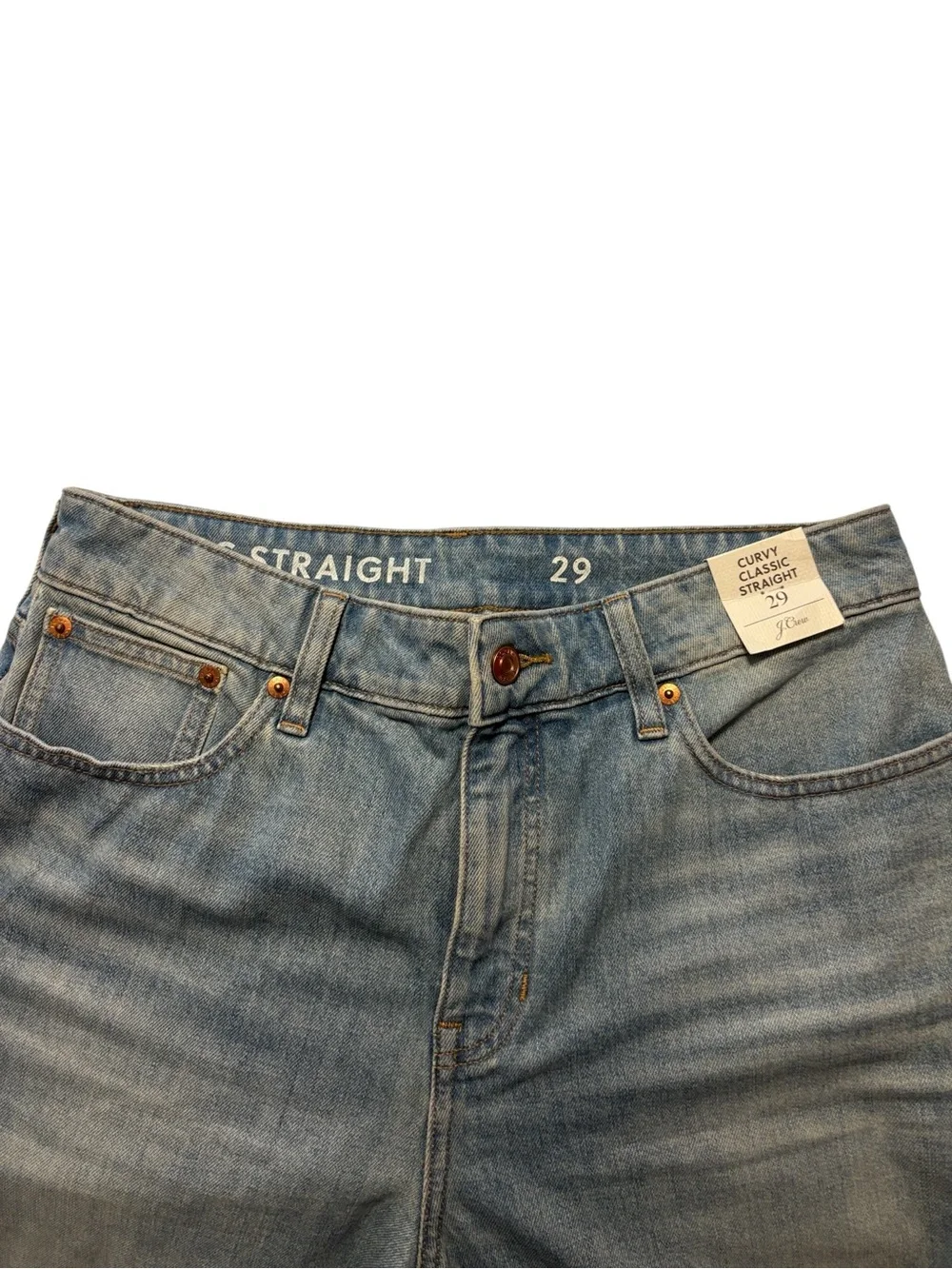 J. Crew Curvy High Rise '90s Classic Straight Jeans in Scuttle Wash 29 NWT